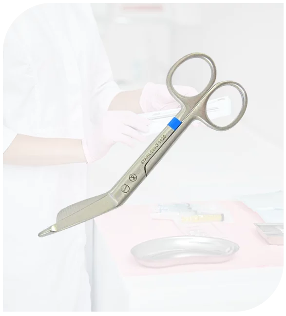 Sterile Verbandschere aus Edelstahl für den Klinikalltag